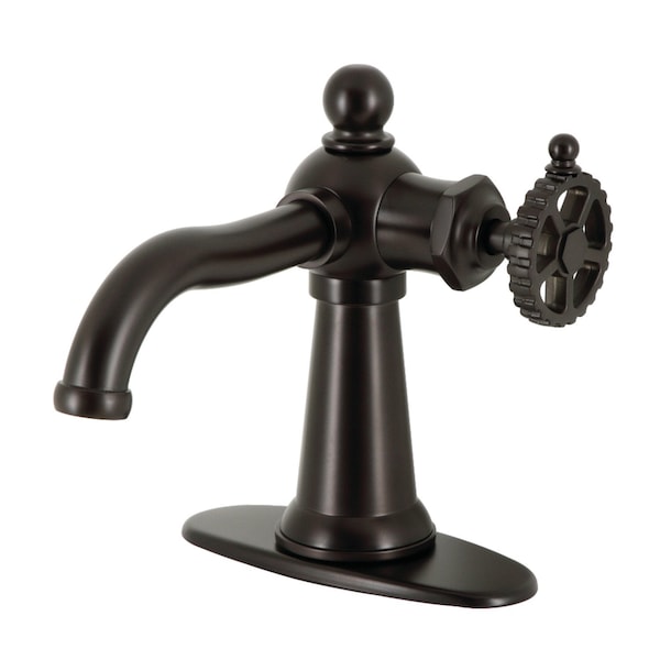 SingleHandle Bathroom Faucet with Push PopUp, Oil Rubbed Bronze